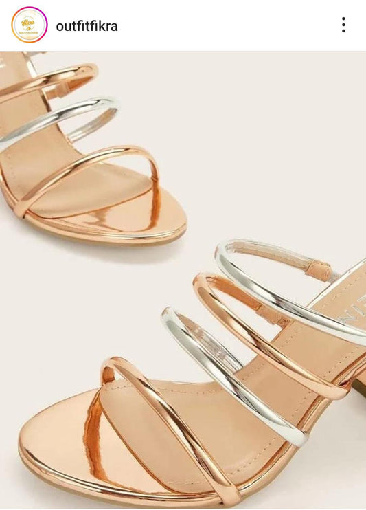 FOUR STRIP HEEL((More Rs 500 Discount Buy Any 2 Design. You can Message us on Instagram & What's App for any information))