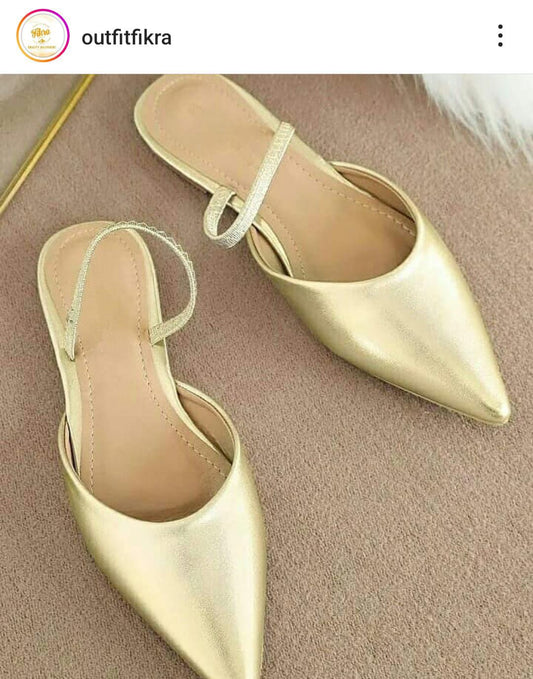 SHINE FLAT PUMPY((More Rs 600 Discount Buy Any 2 Design. You can Message us on Instagram & What's App for any information))