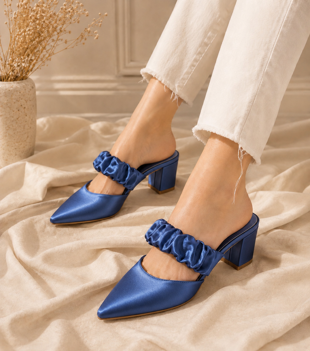 SILKY PUMPY HEEL((More Rs 500 Discount Buy Any 2 Design. You can Message us on Instagram & What's App for any information)