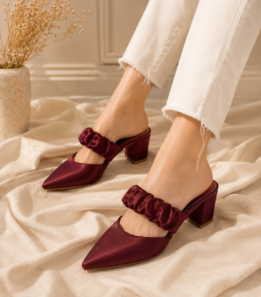 SILKY PUMPY HEEL((More Rs 500 Discount Buy Any 2 Design. You can Message us on Instagram & What's App for any information)
