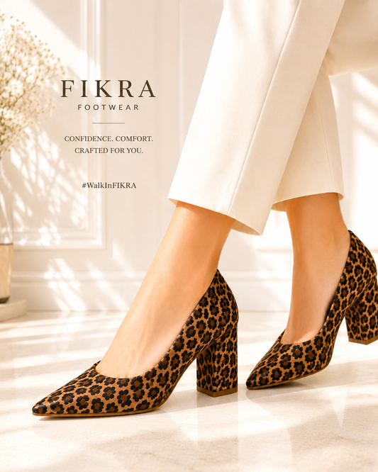 TALL HEEL PUMPY (TIGER)((More Rs 500 Discount Buy Any 2 Design. You can Message us on Instagram & What's App for any information)e)